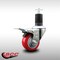 Service Caster 3'' SS Red Poly Swivel 1-5/8'' Expanding Stem Caster Total Lock Brake SCC-SSEXTTL20S314-PPUB-RED-158 - alternate 2